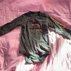 Carhartt Kids Green Long Sleeve Shirt